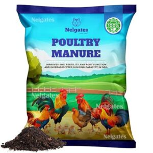 Nelgates Poultry Manure Organic Fertilizer | Premium Natural Plant Food for Vegetables, Fruits & Flowers | Ideal for Indoor Pots, Home Gardens, and Farms