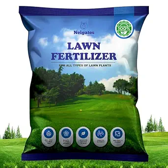 Nelgates Grass Lawn Fertilizer | Slow-Release Formula for Lush, Green Lawn Growth | Easy Application for All Grass Types