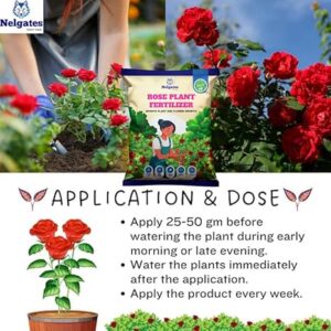 Nelgates Organic Rose Plant Fertilizer | Home Garden Flower Booster | Supports Healthy Growth & Lush, Colorful Blooms Naturally - Image 5