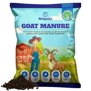 Nelgates Premium Goat manure fertilizer for plants,goat dung compost for home garden pot plants, flower fruit vegetable fertilizer green plus