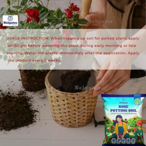 Premium Potting Soil Mix for Rose and Flowering Plants | Enriched with Growth Promoters and Flower Boosters | Organic and Well-Drained - Image 4