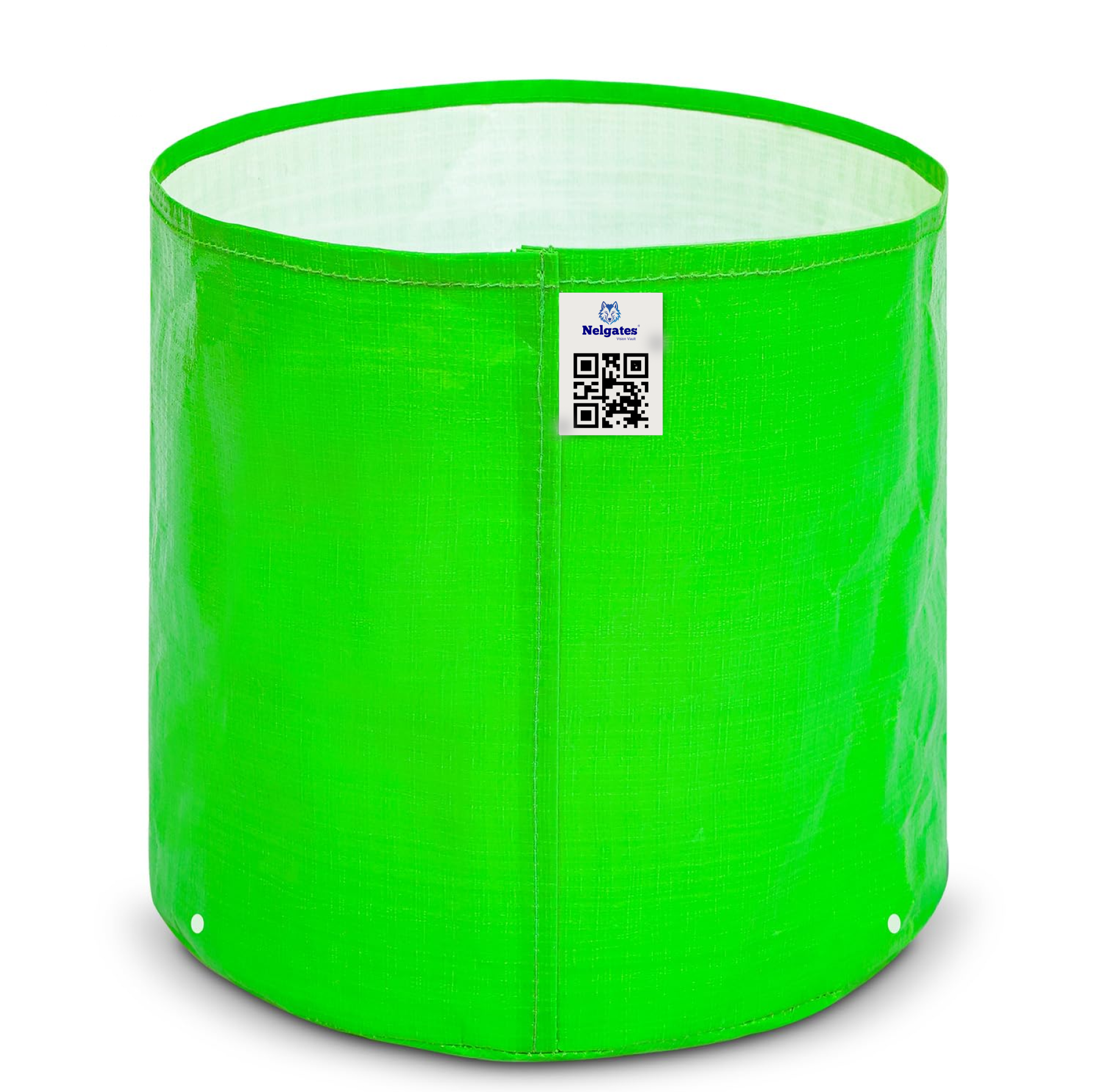 Premium HDPE Uv Protected 260 GSM Round Shaped Green Colour Plants Grow Bags Suitable for Terrace and Vegetable Gardening 12x12 Inch